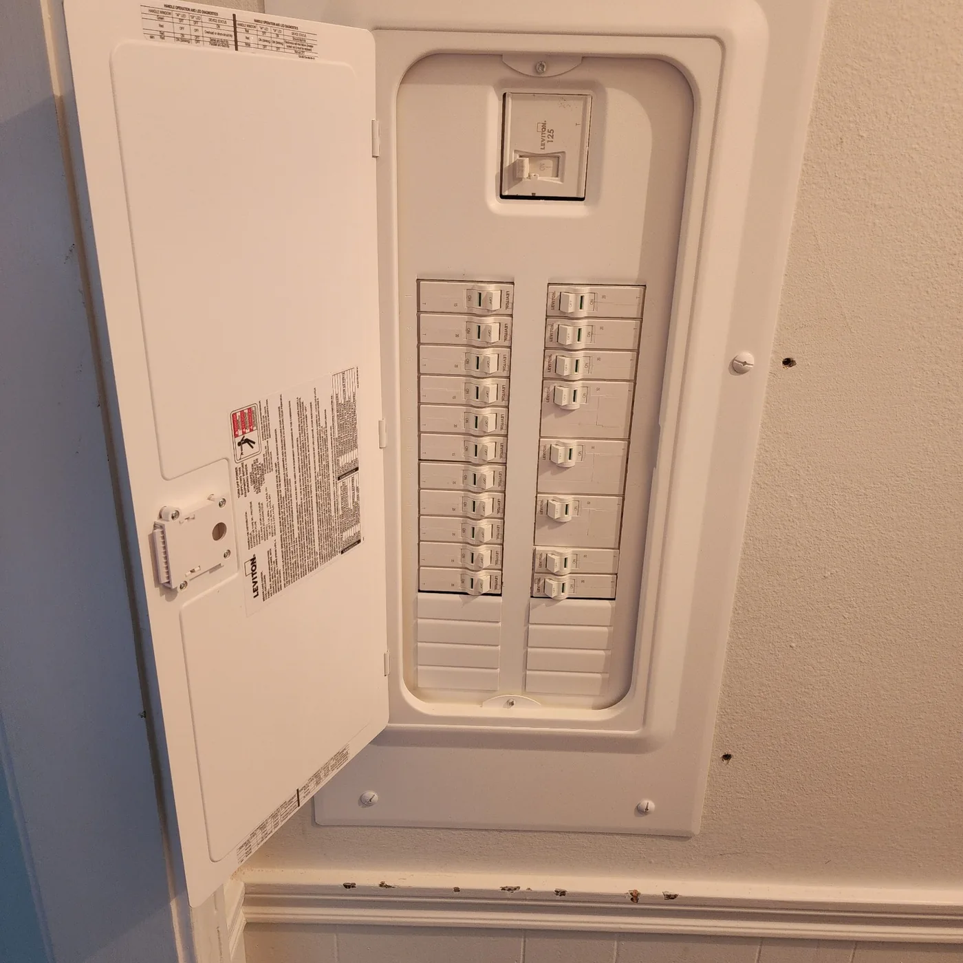 Completed electrical panel upgrade